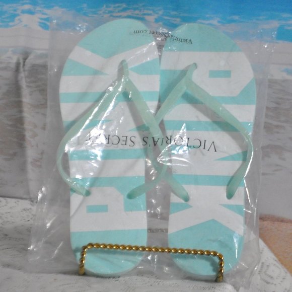 PINK Victoria's Secret Shoes - Victoria's Secret PINK Light Green Flip Flops - New